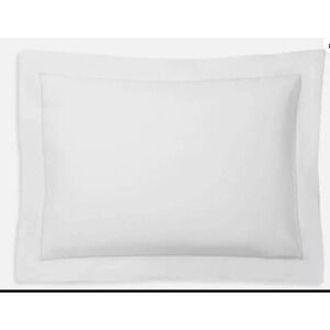 Ralph Lauren Organic Cotton Palmer Percale Standard Pillowcase Sham Tux White